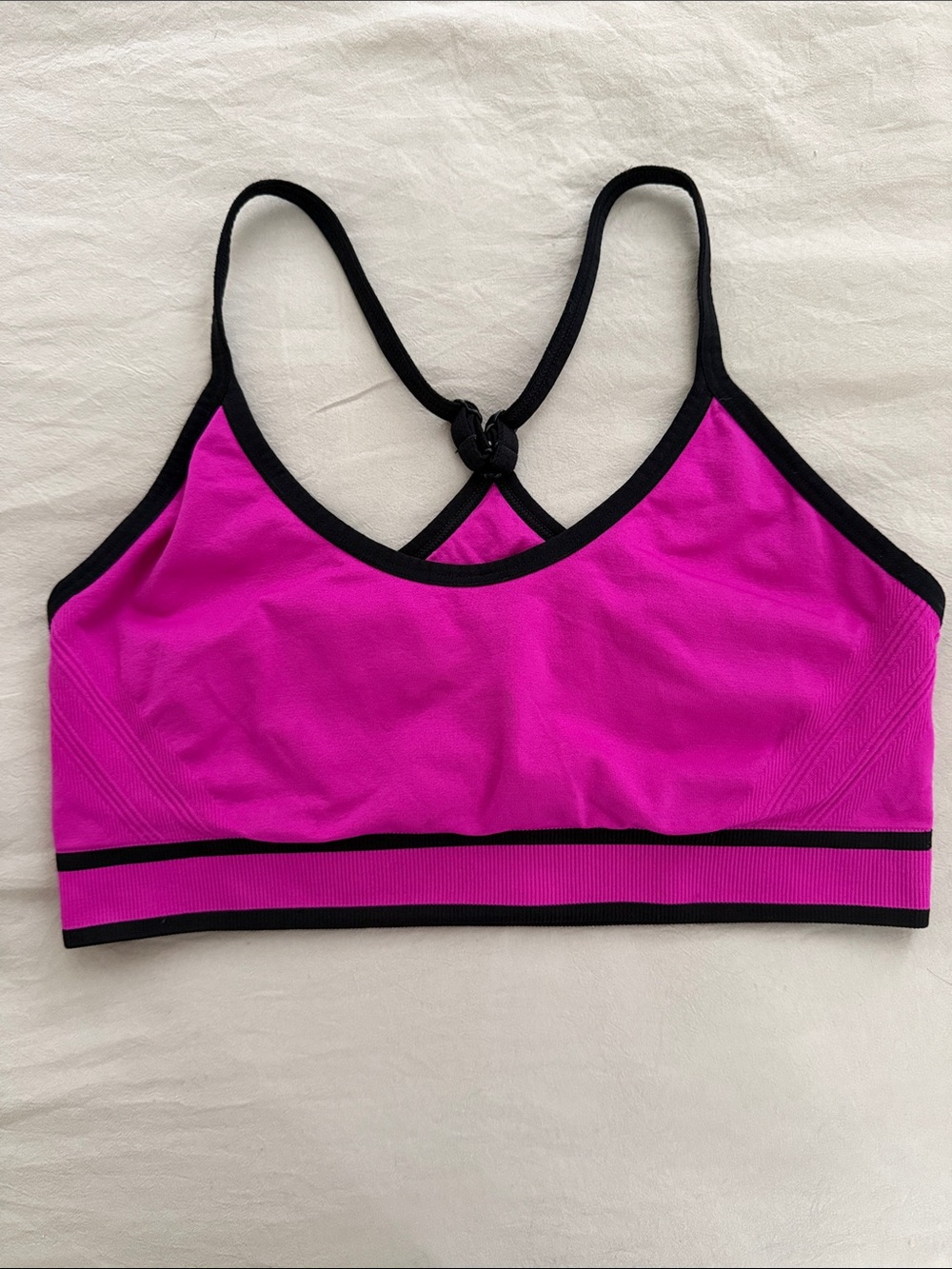 Avia Magenta Sports Bra with Black Trim